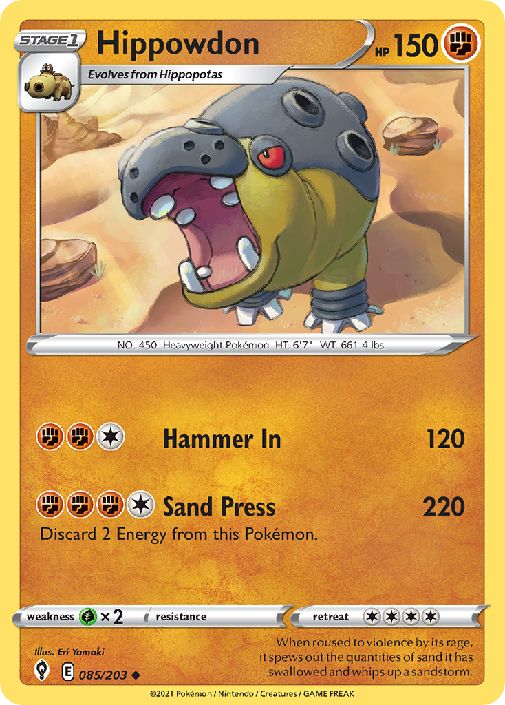 Hippowdon (85/203) - Evolving Skies Pokémon Card