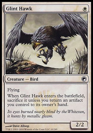 Glint Hawk (Scars of Mirrodin) Trading Card