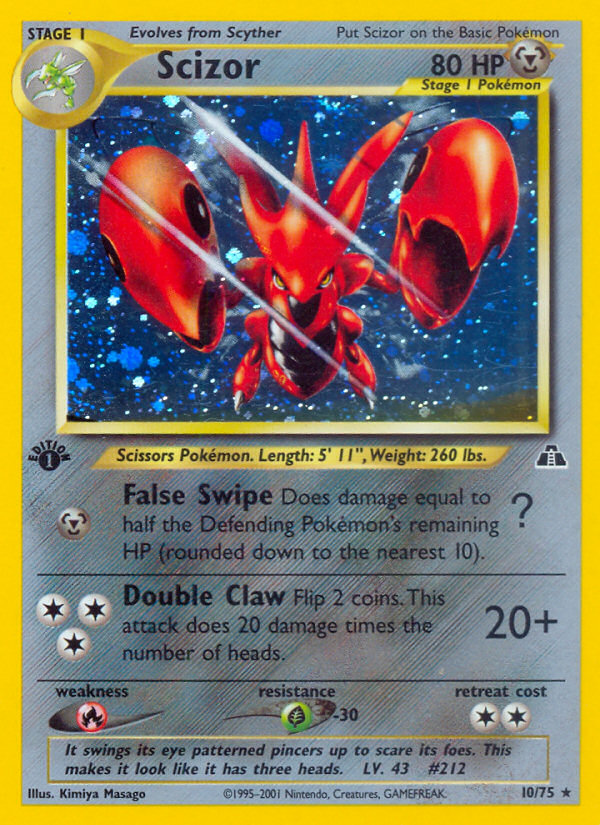 Scizor (10/75) - Neo Discovery Pokémon Card