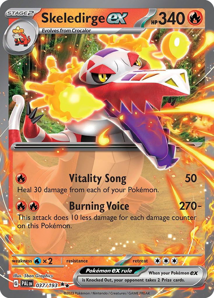 Skeledirge ex (37/193) - Paldea Evolved Pokémon Card