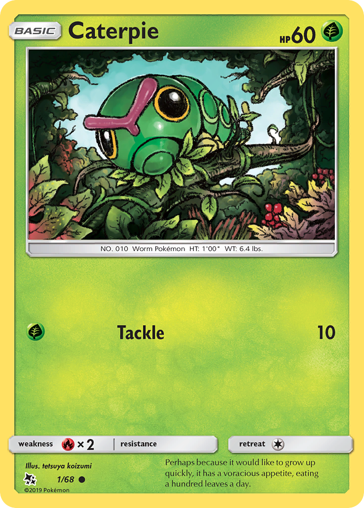 Caterpie (1/68) - Hidden Fates Pokémon Card