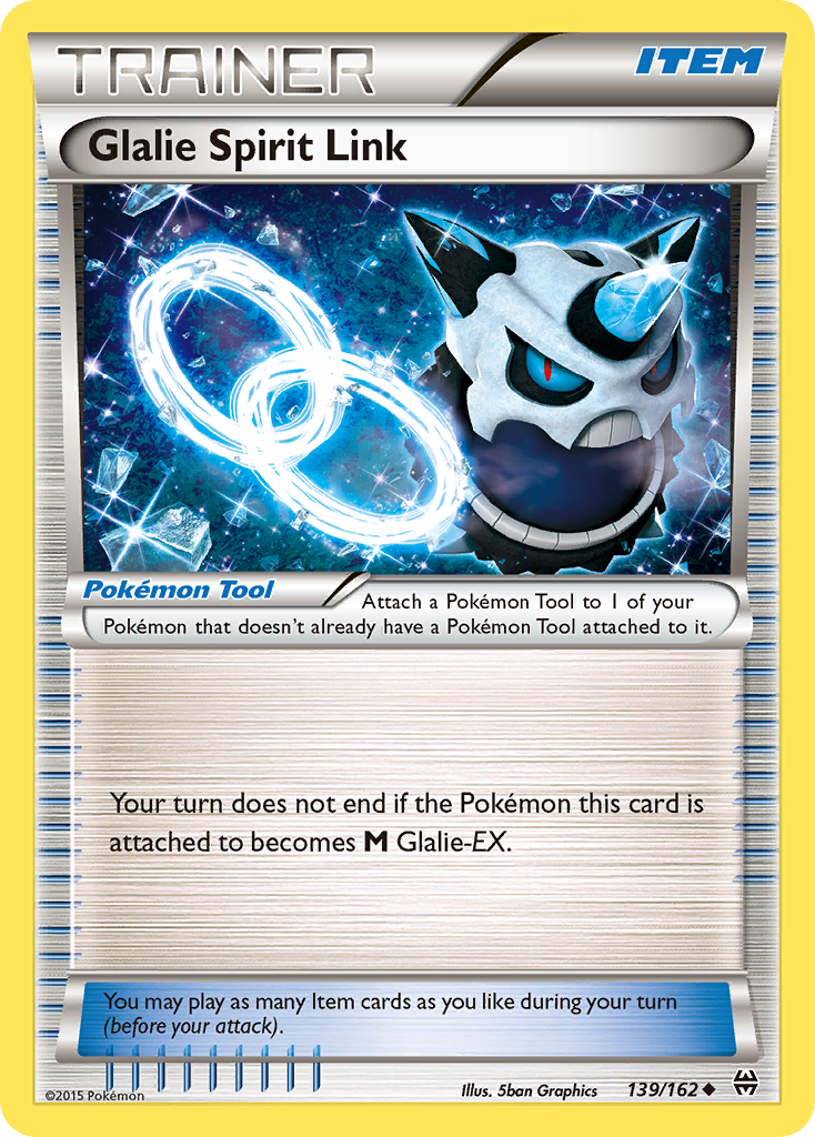 Glalie Spirit Link (Trainer: Pokémon Tool) (139/162) - BREAKthrough Pokémon Card