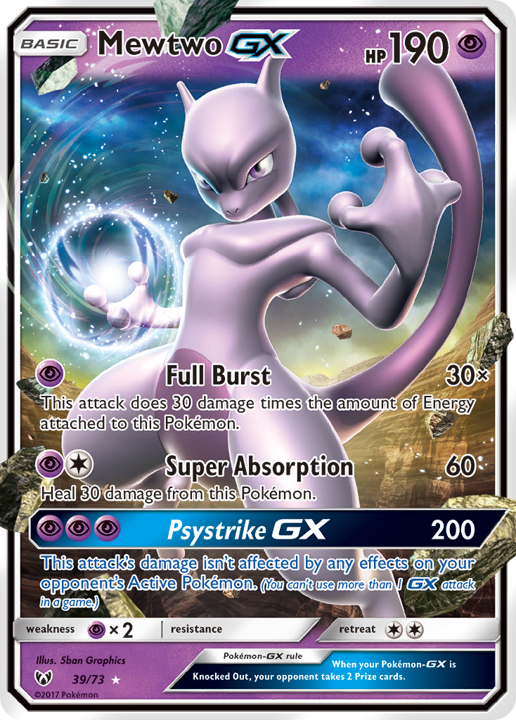 Mewtwo GX (39/73) - Shining Legends Pokémon Card