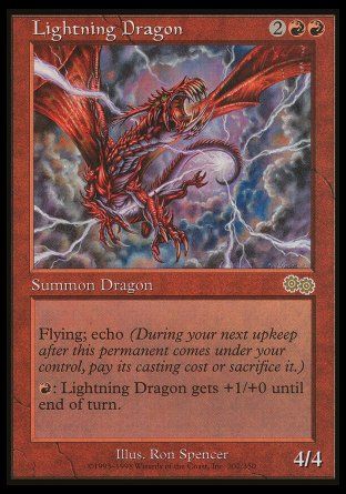 Lightning Dragon (Urza's Saga) Trading Card