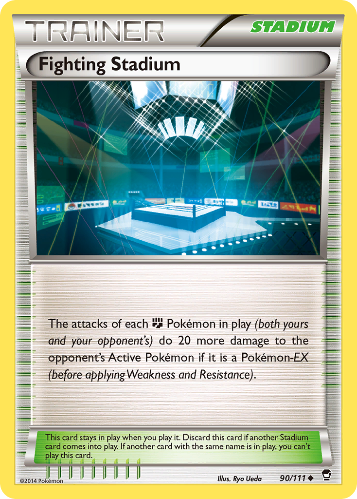 Fighting Stadium (Trainer: Stadium) (90/111) - Furious Fists Pokémon Card