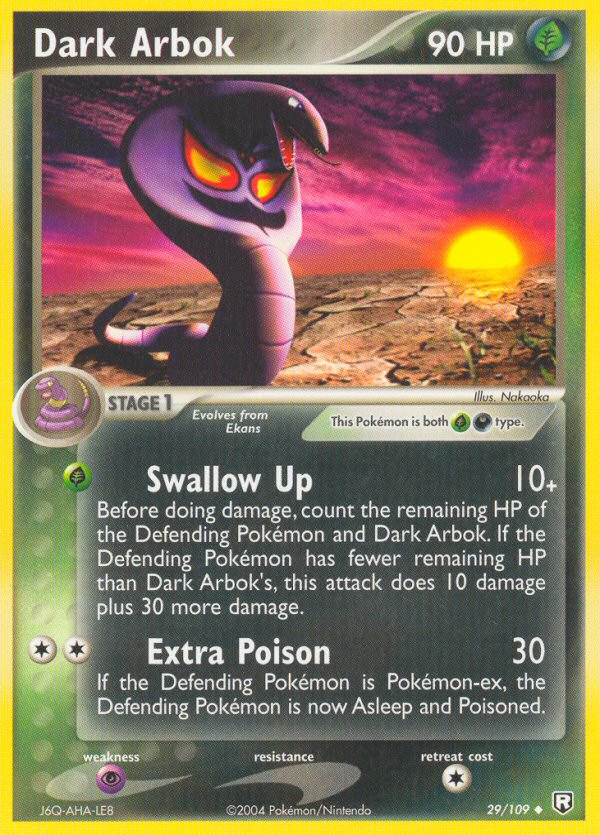 Dark Arbok (29/109) - Team Rocket Returns Pokémon Card