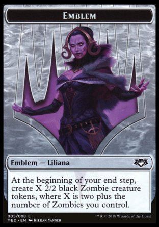 Emblem Liliana, the Last Hope (Guilds of Ravnica - Mythic Edition) Trading Card