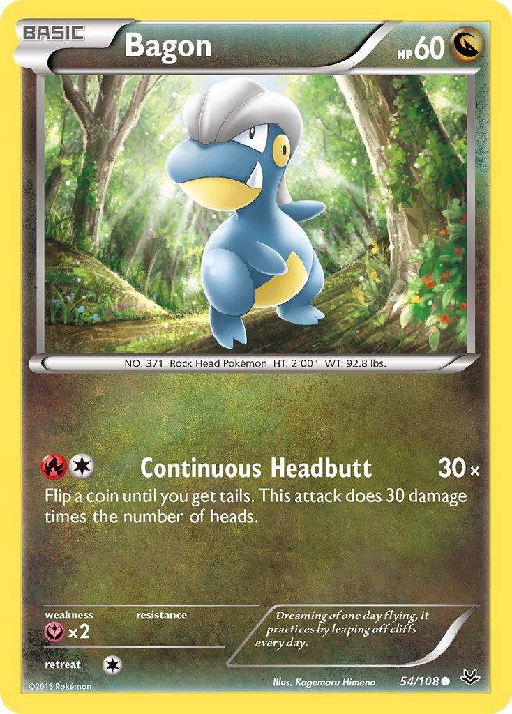 Bagon (54/108) - Roaring Skies Pokémon Card