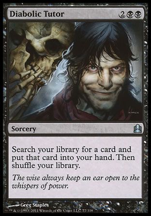 Diabolic Tutor (MTG Commander) Trading Card