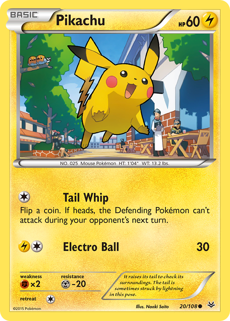 Pikachu (20/108) - Roaring Skies Pokémon Card