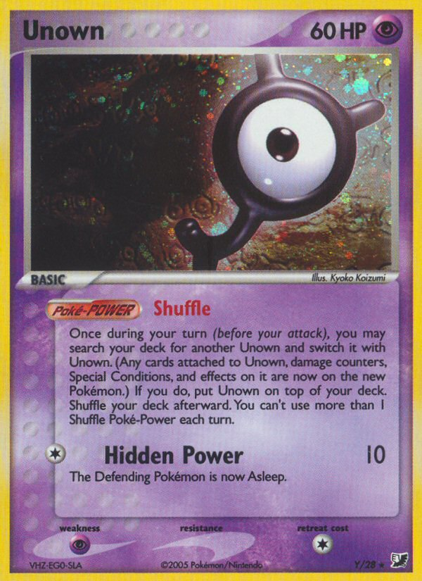 Unown (Y) - Unseen Forces Pokémon Card