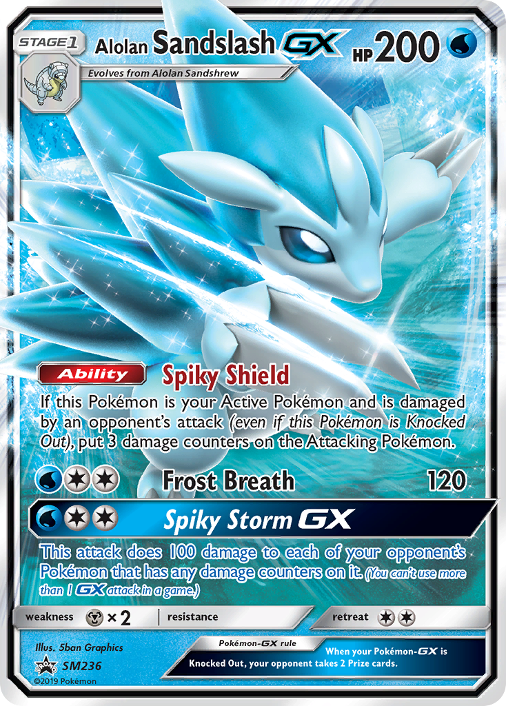 Alolan Sandslash GX (SM236) - SM Black Star Promos Pokémon Card