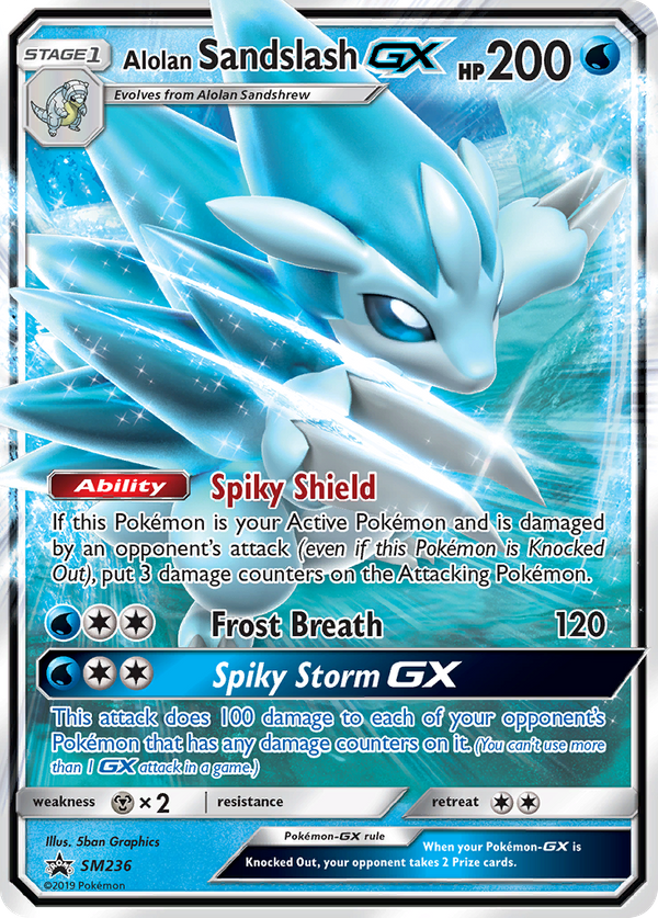 Alolan Sandslash GX (SM236) - SM Black Star Promos