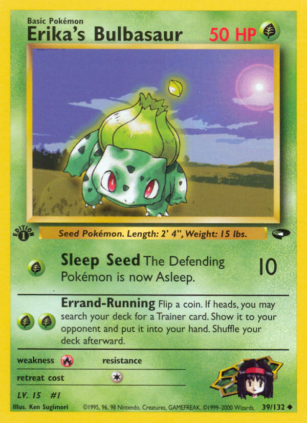 Erika's Bulbasaur (39/132) - Gym Challenge (1st Edition) Pokémon Card