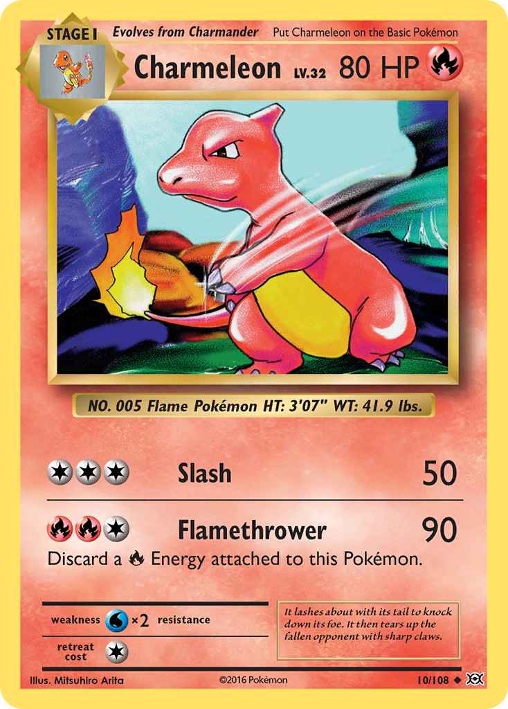 Charmeleon (10/108) - Evolutions Pokémon Card