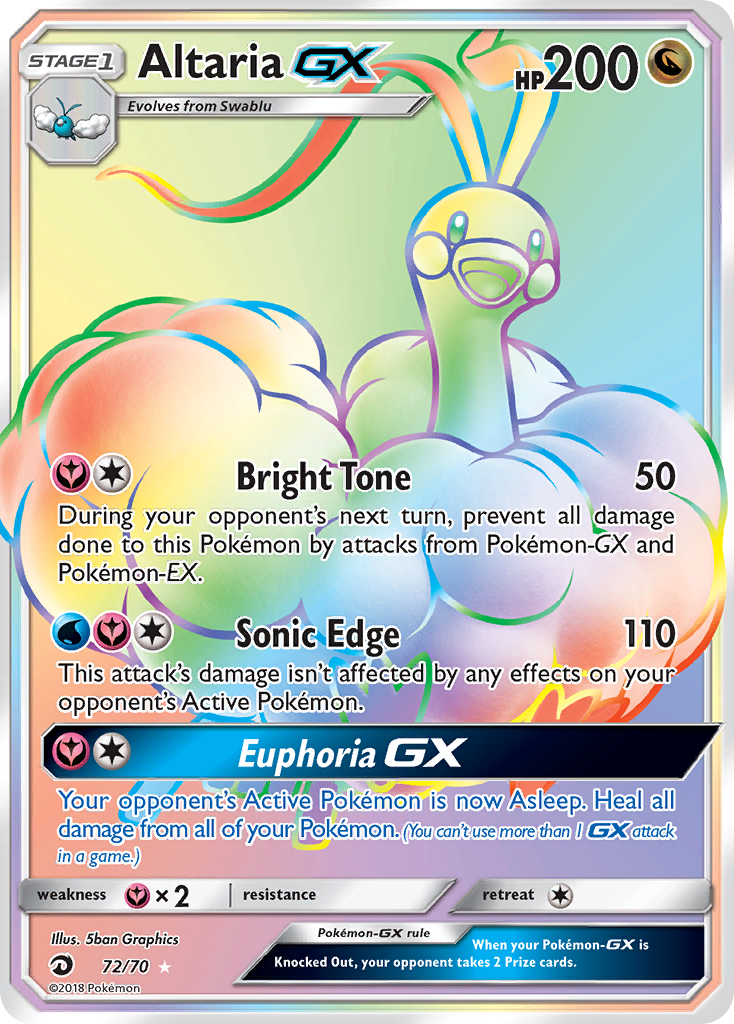 Altaria GX (72/70) - Dragon Majesty Pokémon Card