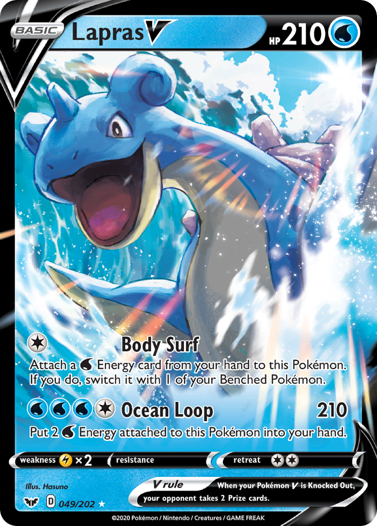 Lapras V (49/202) - Sword & Shield Pokémon Card