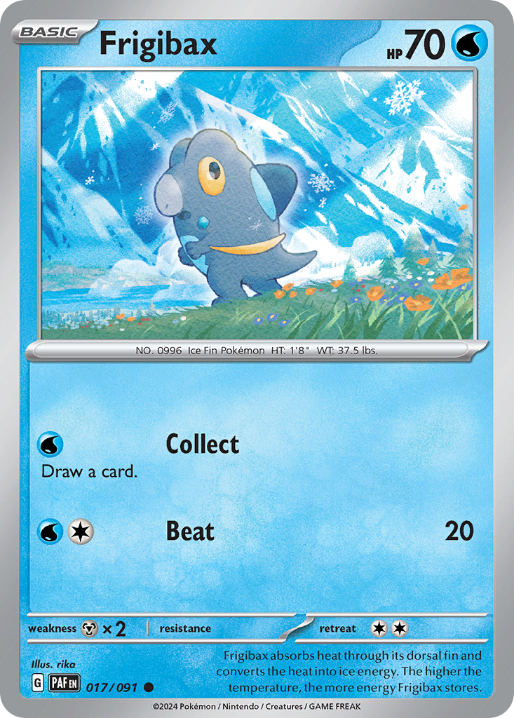 Frigibax (17/91) - Paldean Fates Pokémon Card