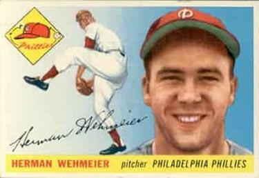 Herman Wehmeier 1955 Topps #29 Sports Card