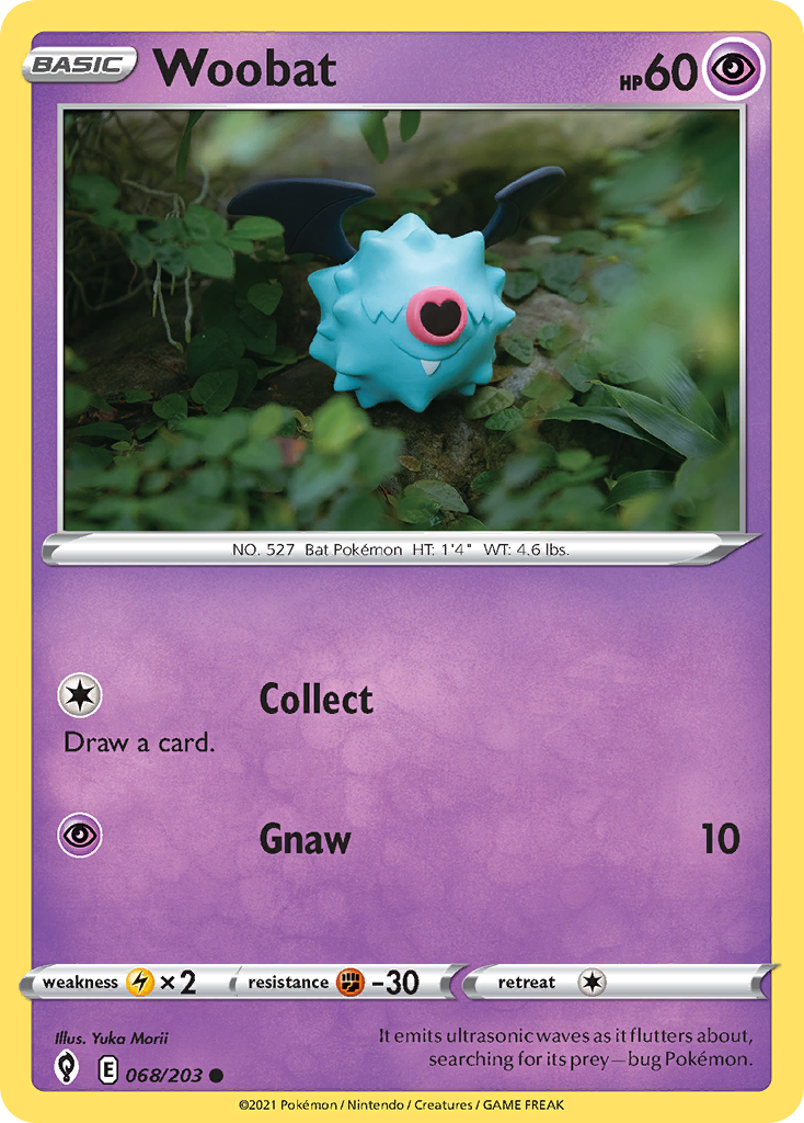 Woobat (68/203) - Evolving Skies Pokémon Card