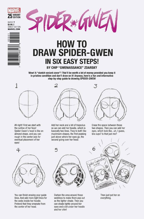 Spider-Gwen #25 (Zdarsky How To Draw Variant Leg)