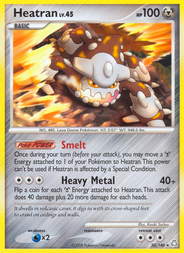 Heatran (30/146) - Legends Awakened Pokémon Card