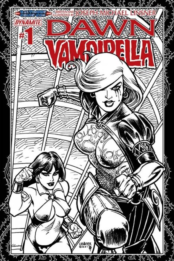Dawn Vampirella #1 (Baltimore Comic-Con Black and White Edition)