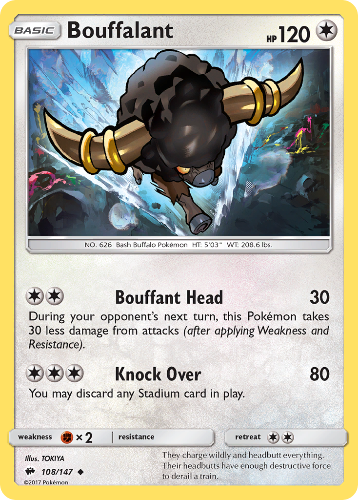 Bouffalant (108/147) - Burning Shadows Pokémon Card