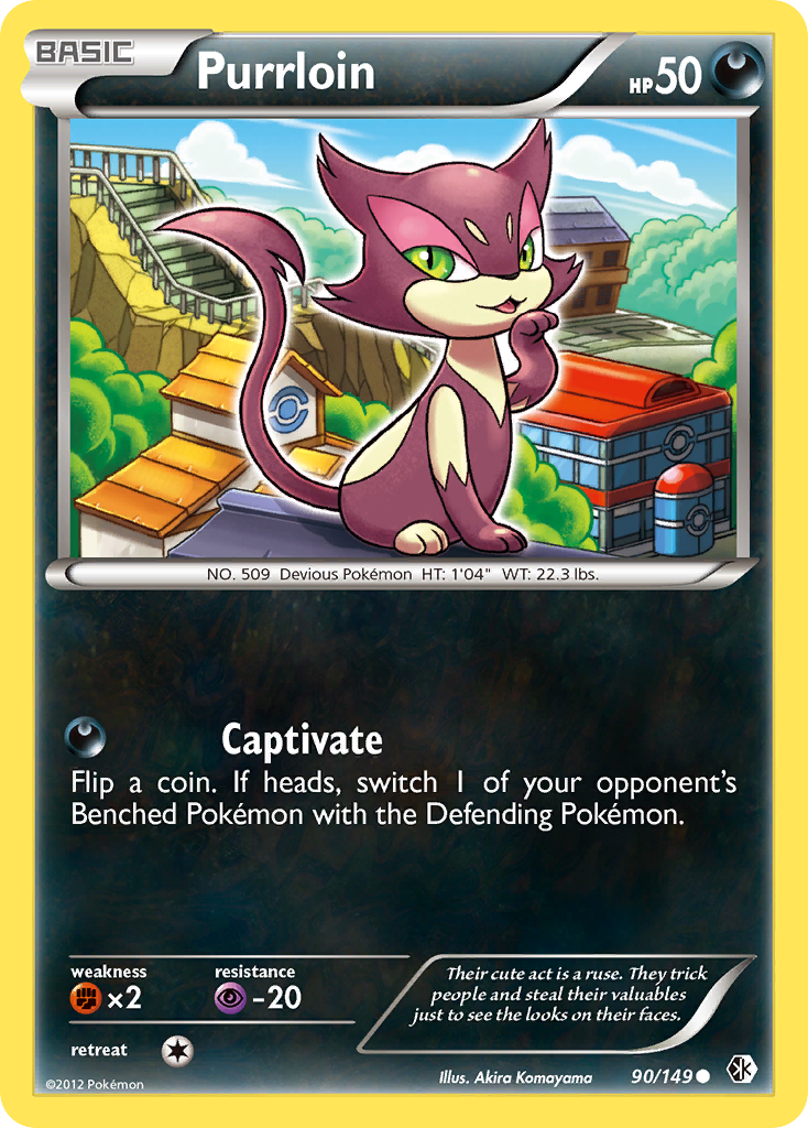 Purrloin (90/149) - Boundaries Crossed Pokémon Card