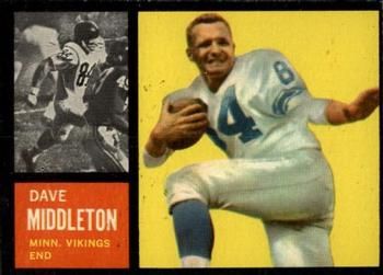 Dave Middleton 1962 Topps #95 Sports Card