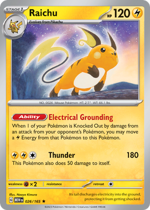 Raichu (26/165) - 151