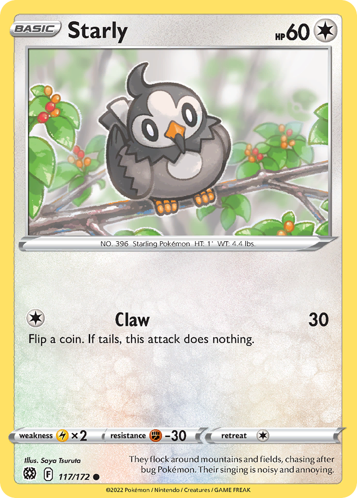 Starly (117/172) - Brilliant Stars Pokémon Card