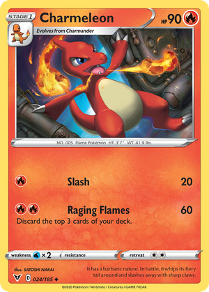 Charmeleon (24/185) - Vivid Voltage (Reverse Holo)