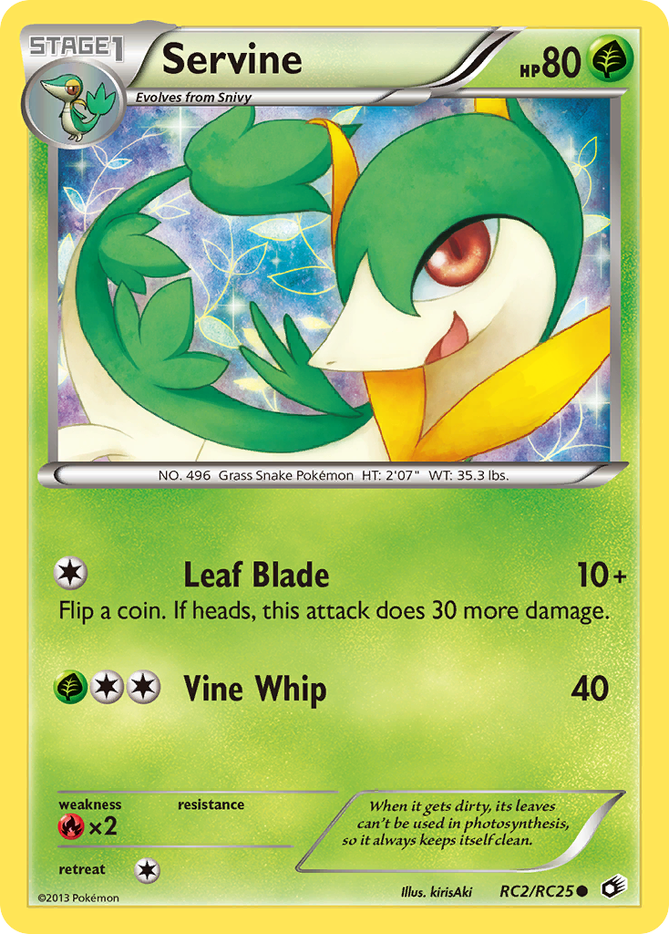 Servine (RC2) - Legendary Treasures Pokémon Card