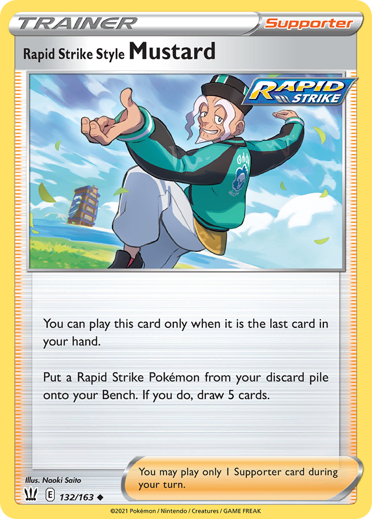 Rapid Strike Style Mustard (Trainer: Supporter) (132/163) - Battle Styles Pokémon Card