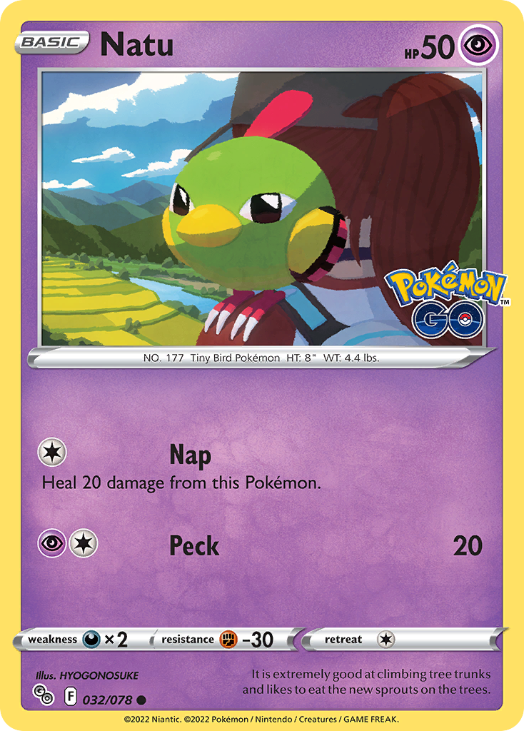 Natu (32/78) - Pokémon GO Pokémon Card