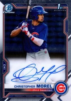 Christopher Morel 2021 Bowman Chrome - Prospect Autographs Baseball #CPA-CMO Sports Card