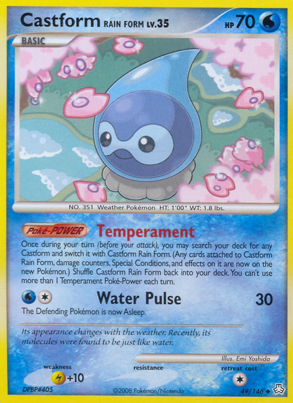 Castform Rain Form Pokémon Card