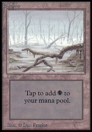 Swamp (Beta) (Blue Tint) Trading Card