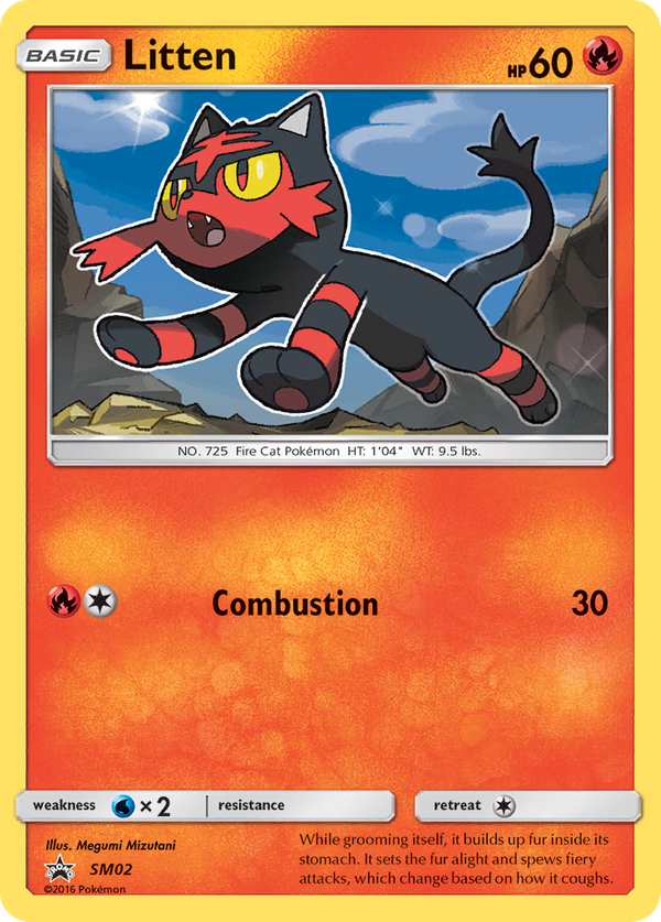 Litten (SM02) - SM Black Star Promos