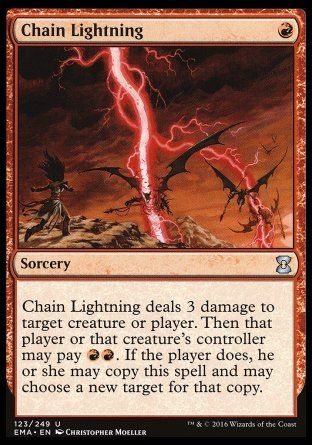 Chain Lightning (Eternal Masters) Trading Card