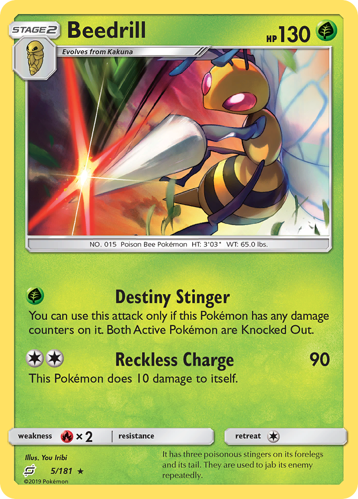 Beedrill (5/181) - Team Up Pokémon Card