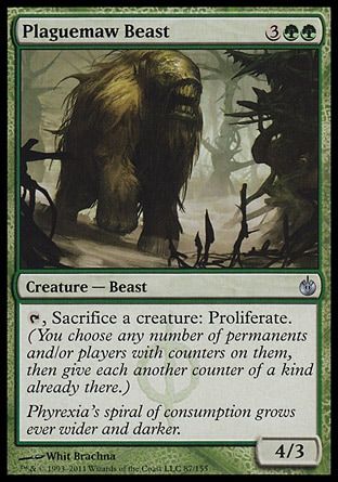 Plaguemaw Beast (Mirrodin Besieged) Trading Card