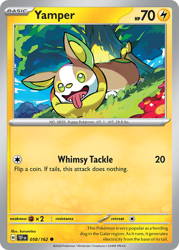 Yamper (58/162) - Temporal Forces Pokémon Card