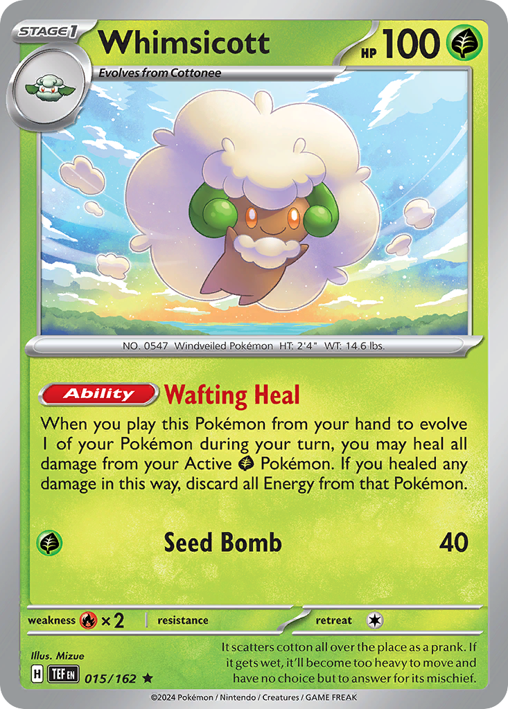 Whimsicott (15/162) - Temporal Forces Pokémon Card