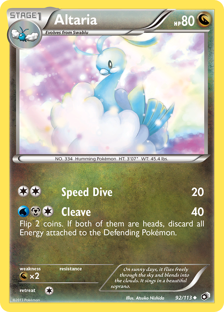 Altaria (92/113) - Legendary Treasures Pokémon Card