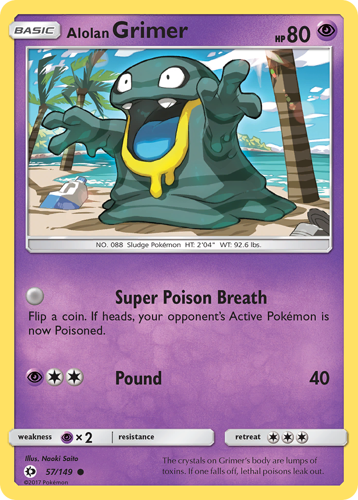 Alolan Grimer (57/149) - Sun & Moon Pokémon Card