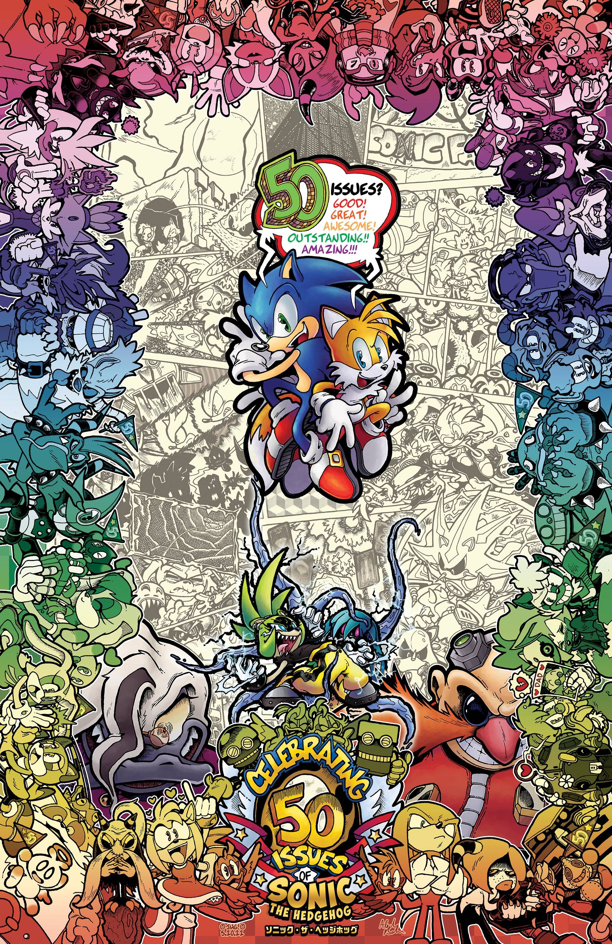 Sonic the Hedgehog Themed 50pcs Stickers Skateboard Laptop