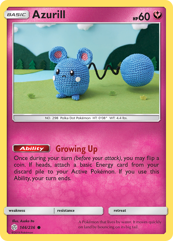 Azurill (146/236) - Cosmic Eclipse Pokémon Card