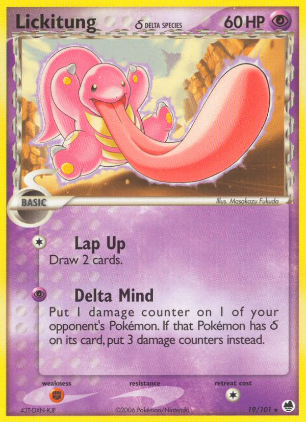 Lickitung δ (19/101) - Dragon Frontiers Pokémon Card